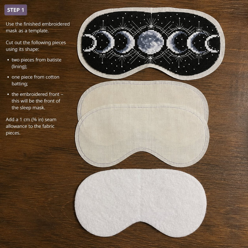How to Sew an Embroidered Sleep Mask - Step 1 How to Sew an Embroidered Sleep Mask - Step 1