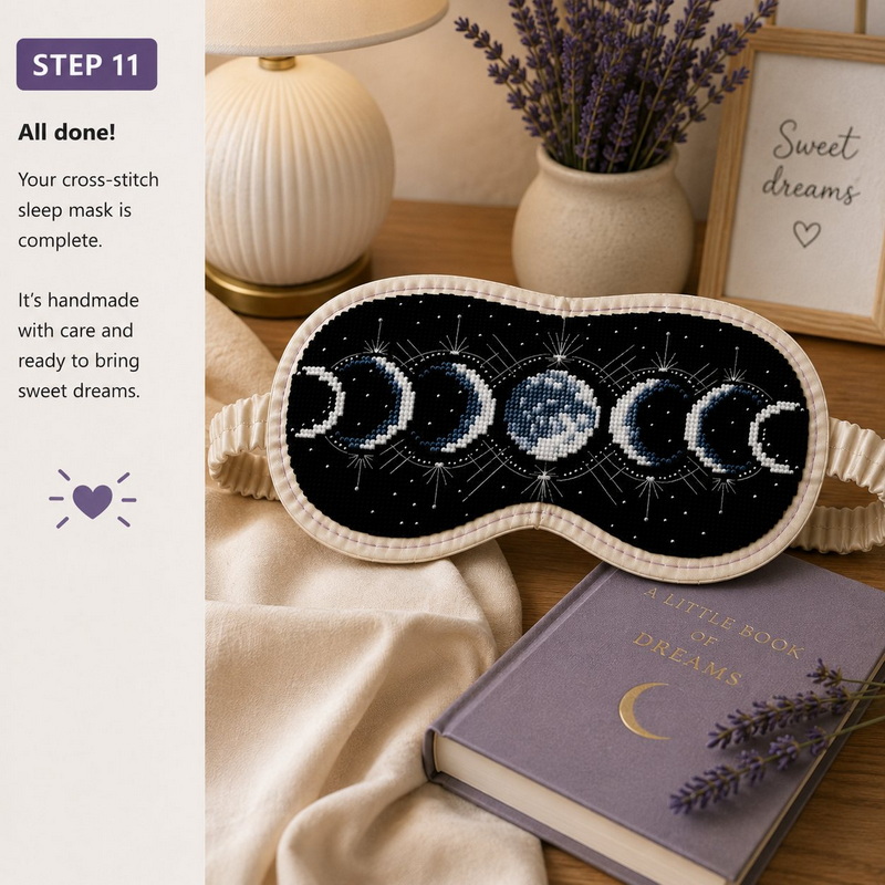 How to Sew an Embroidered Sleep Mask - Step 11 How to Sew an Embroidered Sleep Mask - Step 1
