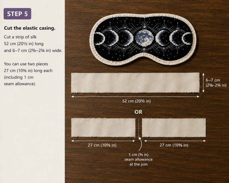 How to Sew an Embroidered Sleep Mask - Step 5 How to Sew an Embroidered Sleep Mask - Step 1