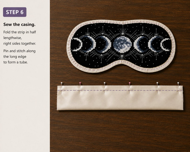 How to Sew an Embroidered Sleep Mask - Step 1 How to Sew an Embroidered Sleep Mask - Step 6