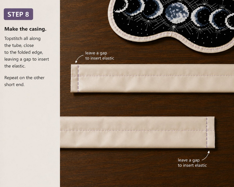 How to Sew an Embroidered Sleep Mask - Step 8 How to Sew an Embroidered Sleep Mask - Step 1
