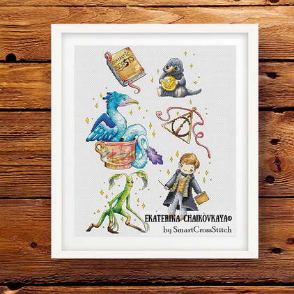 Newt Scamander Harry Potter Cross Stitch Kits Needlework Counted Kits  Embroidery Craft Cross-stitch DIY Home Newt Scamander Fred Mcgonagall 