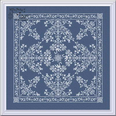 Whitework Lace Ornament #10 cross stitch pattern