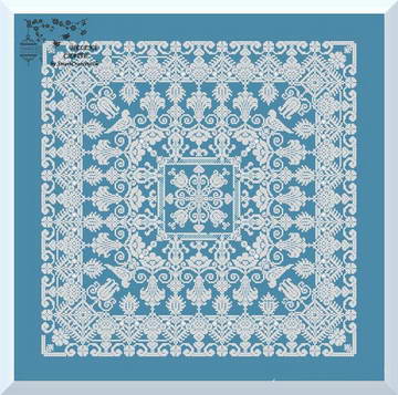 Whitework Lace Ornament #19 cross stitch pattern
