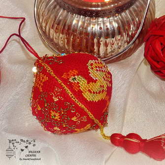 Fairy Lantern with Rooster Embroidery chart