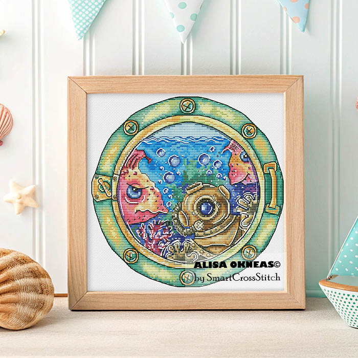 Under The sea cross stitch pattern - download PDF at SmartCrosstitch.com