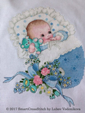 Birth sampler baby cross stitch pattern pdf - Baby Boy
