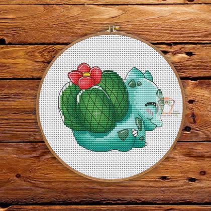 Pokemon Cross Stitch Kit - Pikachu, Bulbasaur, Charmander &