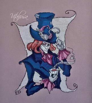 Alice in Wonderland & Mad Hatter DIGITAL Counted Cross-Stitch Pattern