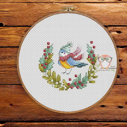 Advent calendar cross stitch PDF pattern Winter cross stitch