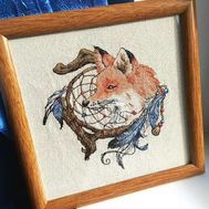 Fox Dreamcatcher cross stitch pattern