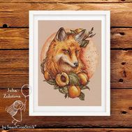 Apricot fox Cross stitch pattern