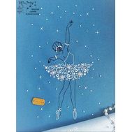 Ballerina and Stars Embroidery Pattern