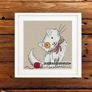 Cute Cat free cross stitch pattern