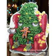 Funny Christmas Tree cross stitch pattern
