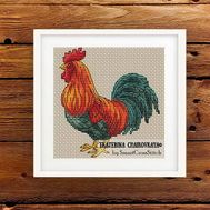 Rooster free cross stitch pattern
