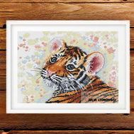 Tiger Cub Free cross stitch pattern