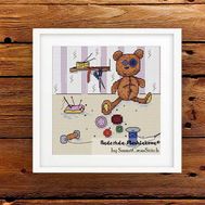 Teddy Bear Toy cross stitch pattern
