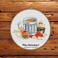 Autumn Coffee cross stitch pattern
