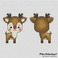 Deer - Xmas Toys cross stitch pattern
