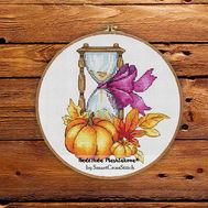 Autumn Hourglass #1 cross stitch pattern