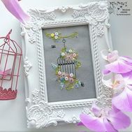 Spring Birdcage Ornament Embroidery pattern