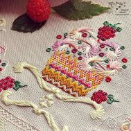 Cherry Cake Embroidery Pattern