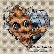 Groot Heart Cross stitch pattern