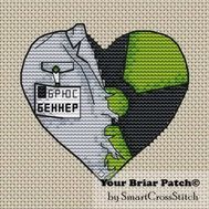 Hulk Heart Cross stitch pattern