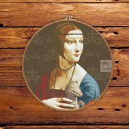 Lady with an Ermine by Da Vinci cross stitch