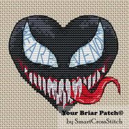 Venom Heart Cross stitch pattern