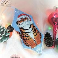 Xmas Tiger Candy Embroidery pattern
