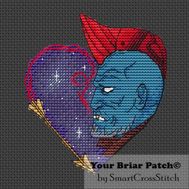 Yondu Heart Cross stitch pattern