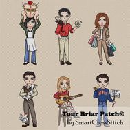 Friends Characters cross stitch patterns - Set of 6