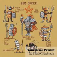 BBQ Knights cross stitch pattern