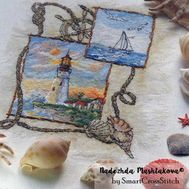 Lighthouse Sea Sampler Cross stitch pattern