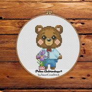 Cute Bear cross stitch pattern