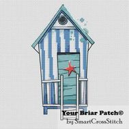 Blue Beach House cross stitch pattern