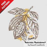 Cacao Beans free cross stitch pattern
