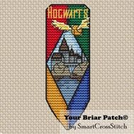 Hogwarts Flag Free cross stitch pattern