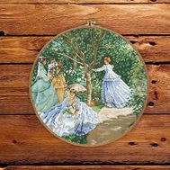 Women in the Garden by Claude Monet cross stitch pattern