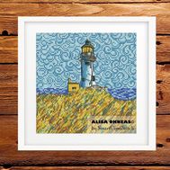 Lighthouse  - Van Gogh style cross stitch pattern