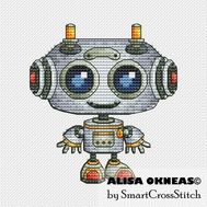 Robot #1 cross stitch pattern