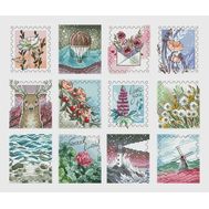 Stamps - Set of 12 cross stitch patterns