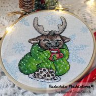 Xmas Deer cross stitch pattern