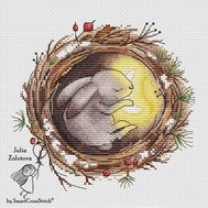 Cute Sleeping Rabbit cross stitch pattern