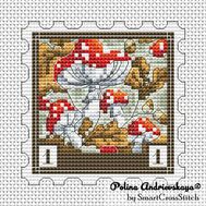 Fly Agaric Stamp cross stitch pattern