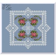 Vintage Roses & Hardanger embroidery pattern