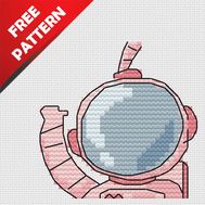 Astronaut Free cross stitch pattern
