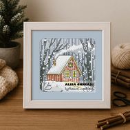 Winter House cross stitch pattern